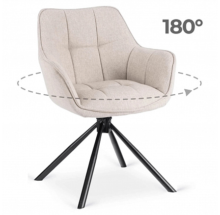 Otočné Kreslo PEONY 2 Béžové
