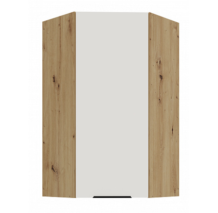 Horná rohová skrinka ARIA - 60x60 GN-108 1F (45°), Dub Artisan/Biela Crystal AFM - (ANTI-Fingerprint) Horná rohová skrinka ARIA - 60x60 GN-108 1F (45°), Dub Artisan/Biela Crystal AFM - (ANTI-Fingerprint)