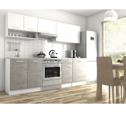 Kuchynská linka Luigi II 180/240 biela/betón