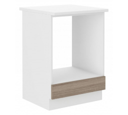 Kuchynská skrinka Dalton 60-D-GAZ-ZB biela/dub sonoma truffle