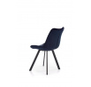 Jedálenská stolička K332 VELVET, Modrý Bluvel 86/Čierna