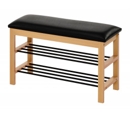 Regál na topánky ST11, prírodný/čierny