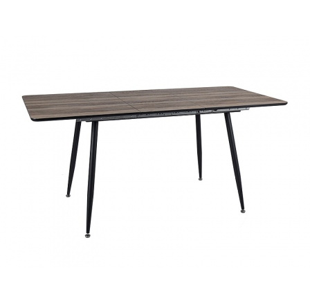 Jedálenský stôl REMUS II, Vintage orech/čierny mat