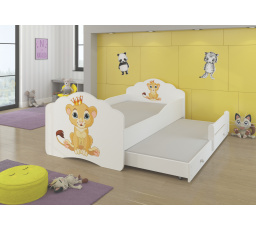 Dvojlôžko s matracmi CASIMO II LION 160x80 Biela