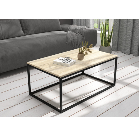 Konferenčný stolík NARISA 100x60 Čierny+Sonoma