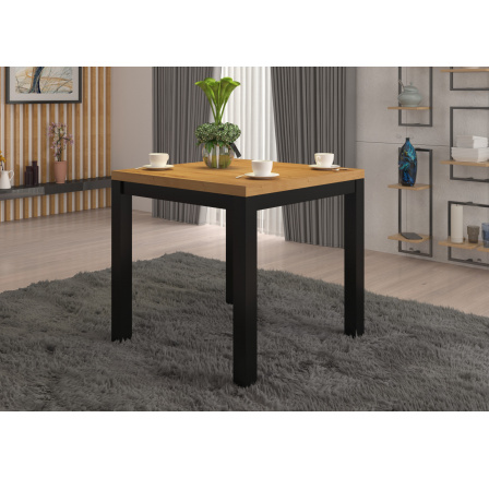 Konferenčný stolík OLAF 1 80x80 Artisan+Čierna Matná