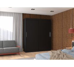 Posuvná skriňa LINCOLN 180 Čierna+Čierna