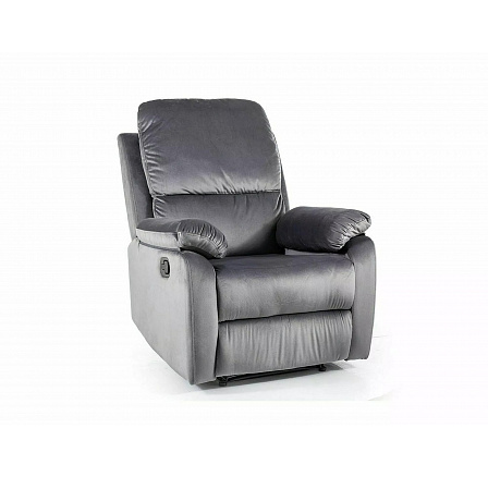 Polohovacie kreslo SPENCER 1 VELVET, Sivý Bluvel 14 Polohovacie kreslo SPENCER 1 VELVET, Sivý Bluvel 14