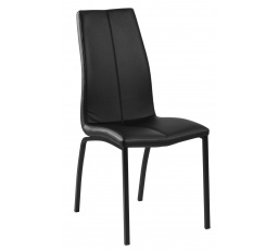 Stolička Asama čierna PU čierne nohy