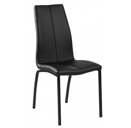 Stolička Asama čierna PU čierne nohy