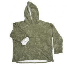 Zateplená mikina s kapucňou/snuddie zelená