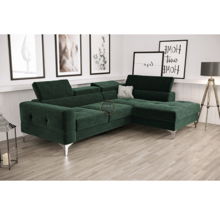 Rohová sedacia súprava TOSCANIA MINI s funkciou spania 170x250 cm - zelená, pravá Rohová sedacia súprava TOSCANIA MINI s funkciou spania 170x250 cm - zelená, pravá