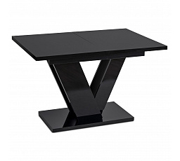 Stôl CLARK Rozkladací 120-160 cm Čierny Lesk