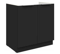 Dolná skrinka SIENA - 80 ZL 2F BB, Čierna mat/Čierna mat