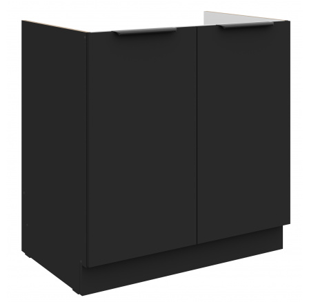 Dolná skrinka SIENA - 80 ZL 2F BB, Čierna mat/Čierna mat