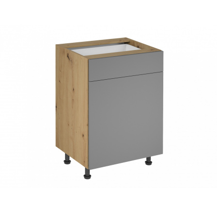 Langen D60S1 spodná kuchynská skrinka, béžová/dub artisan