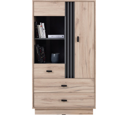 Vitrína ALLMO AL-4, Dub Estana light/Antracite