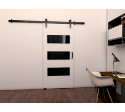 Posuvné dvere LOFT E90, biela/čierna