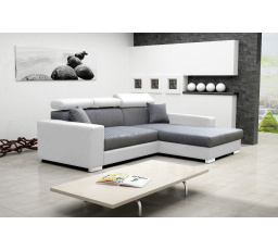 Rohová sedacia súprava Mexicana Lux P sivá/EKO biela