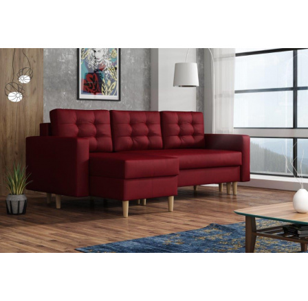 Rohová sedacia súprava Anabel UNI bordo