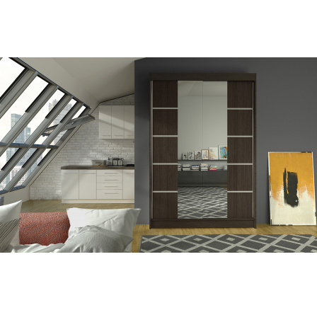 Šatní skriňa LINORA V 120, Choco