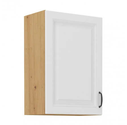 Kuchynská horná skrinka STIPE 50 G 72 1F, Biela/Dub artisan