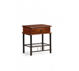 Nočný stolík FIONA, čerešňa/čierna