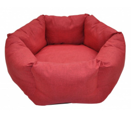 Šesťhranná posteľ AXIN - bordová melír