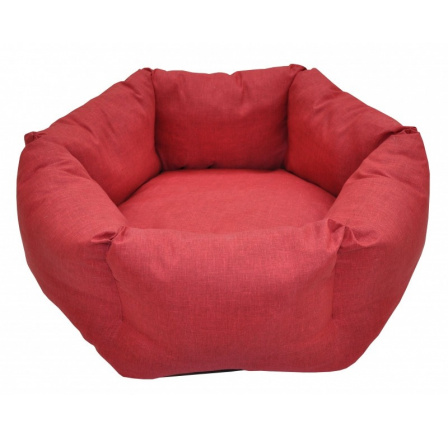 Šesťhranná posteľ AXIN - bordová melír