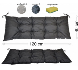 Podsedák 120x40 grafit vodeodolný