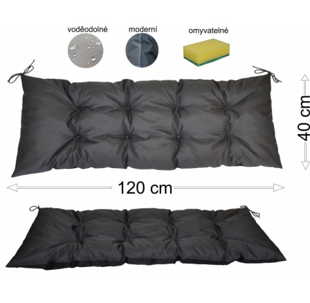 Podsedák 120x40 grafit vodeodolný