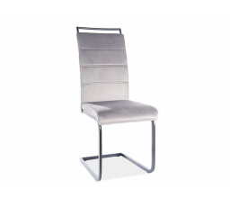 Jedálenská stolička H-441 Velvet, sivá Velvet 93/čierna matná