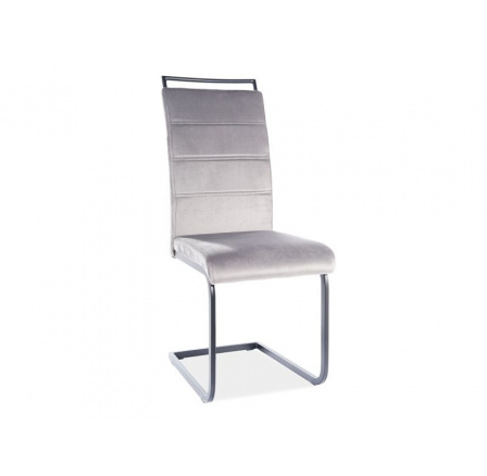 Jedálenská stolička H-441 Velvet, sivá Velvet 93/čierna matná