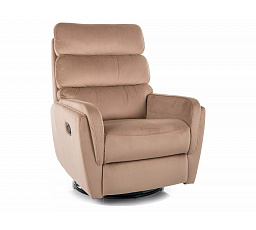 Polohovacie otočné kreslo ARGOS VELVET, Béžový Bluvel 28