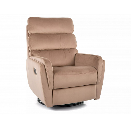 Polohovacie otočné kreslo ARGOS VELVET, Béžový Bluvel 28 Polohovacie otočné kreslo ARGOS VELVET, Béžový Bluvel 28