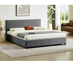 Posteľ s úložným priestorom COLUMBIA VELVET, 160x200 cm, Sivý aksamit 192