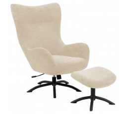 Kreslo s podnožkou Talgarth béžové