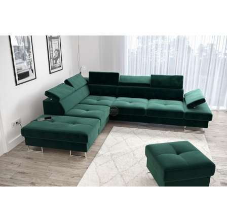 Rohová sedacia súprava GALAXY s funkciou spania 225x280 - zelená, ľavá Rohová sedacia súprava GALAXY s funkciou spania 225x280 - zelená, ľavá