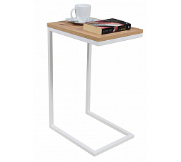 Odkladací stolík Loft – v rôznych farbách – Dub Artisan, Biely mat
