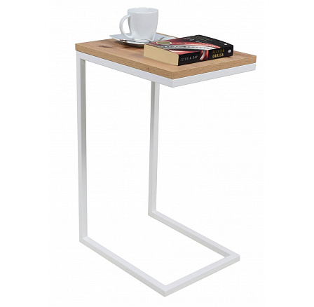 Odkladací stolík Loft – v rôznych farbách – Dub Artisan, Biely mat Odkladací stolík Loft – v rôznych farbách – Dub Artisan, Biely mat