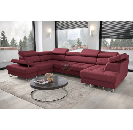 Rohová sedacia súprava GALAXY MAX II s funkciou spania 210x350x165 - červená, ľavá Rohová sedacia súprava GALAXY MAX II s funkciou spania 210x350x165 - červená, ľavá