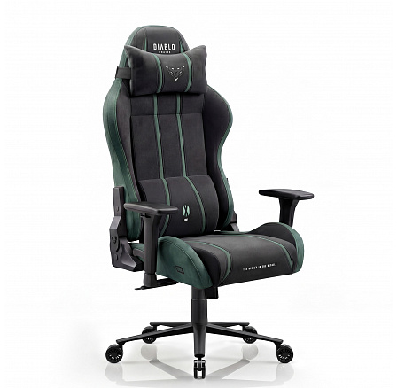 DIABLO CHAIRS X-ONE 2.0 >king < kreslo FOREST GREEN| Herná stolička | látková herná stolička DIABLO CHAIRS X-ONE 2.0 >king < kreslo FOREST GREEN| Herná stolička | látková herná stolička