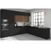 Horná skrinka SIENA - 40 G-72 1F, Čierna mat/Čierna mat