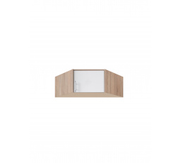 Nadstavec na skriňu SMART SRN4 L/P, dub sonoma + biely lux