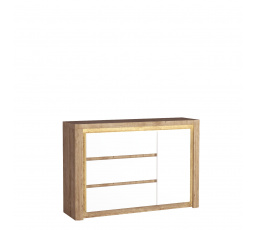 Komoda LIVINIO L15 Ribbeck / Biely lesk