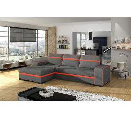 Rohová sedacia súprava Funny L sivá/oranžová