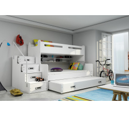 Poschodová posteľ Maty NEW ÚP biela/biela