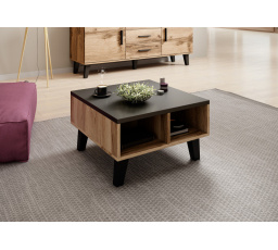 Konferenčný stôl LOTTA 60, dub wotan/čierna