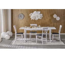 Jedálenský stôl NELSON, biely