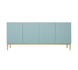 Komoda Nicole, MDF šalvia / zlaté nožičky